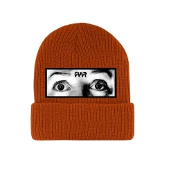 Eyes Beanie / burnt orange