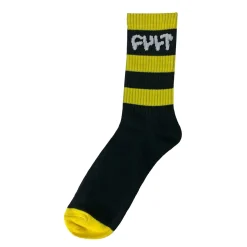 Stripe Logo Socks / yellow