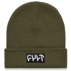 Witness Beanie / tight knit army green