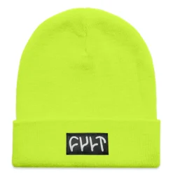 Witness Beanie / tight knit safety yellow