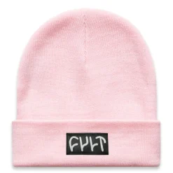 Witness Beanie / tight knit pink